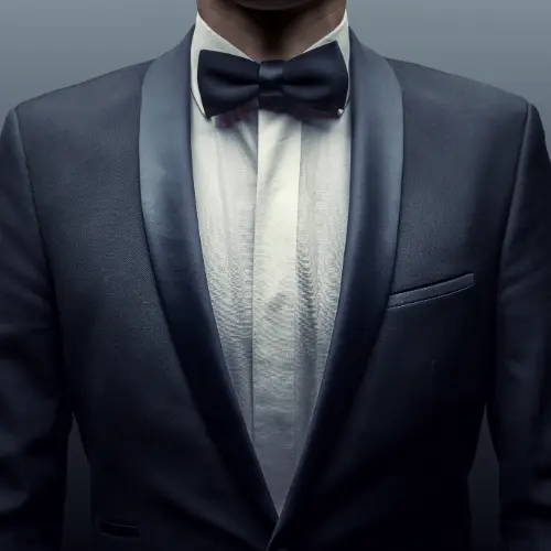 Custom Tuxedo 2 Satin Lapel Custom Tuxedo with Tailored Shirt Detailing